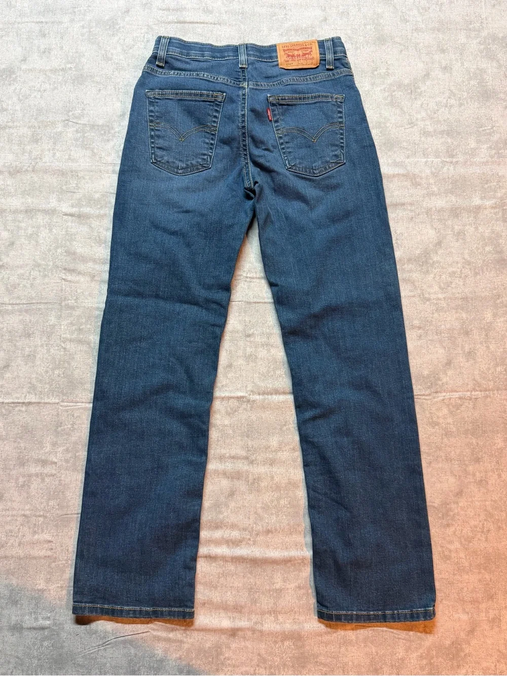 Levi's 514 Regular Fit Straight Medium Wash Denim Stretch Boys Jeans 14 27x29